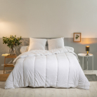 Pack couette hiver + 2 oreillers anti acariens - lit 2 places