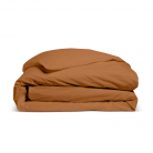 Parure de lit percale 1 personne - terracotta