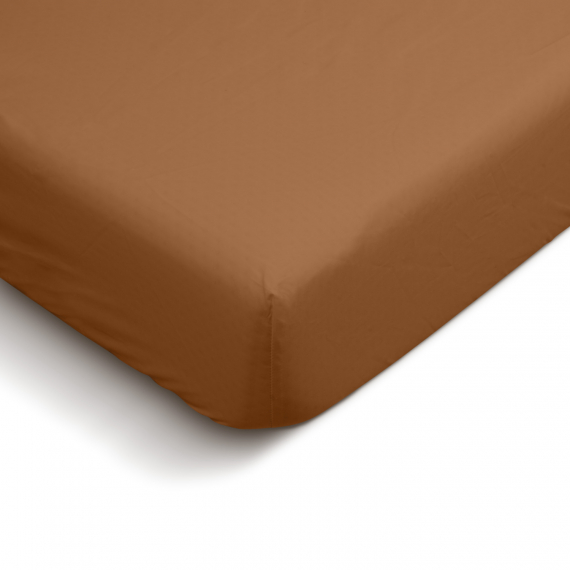 Parure de lit percale 2 personnes - terracotta