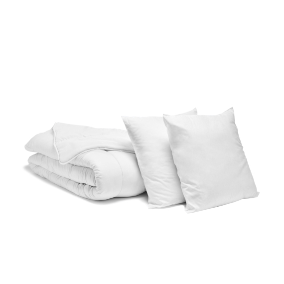 Pack couette et oreillers coton bio - lit 2 places